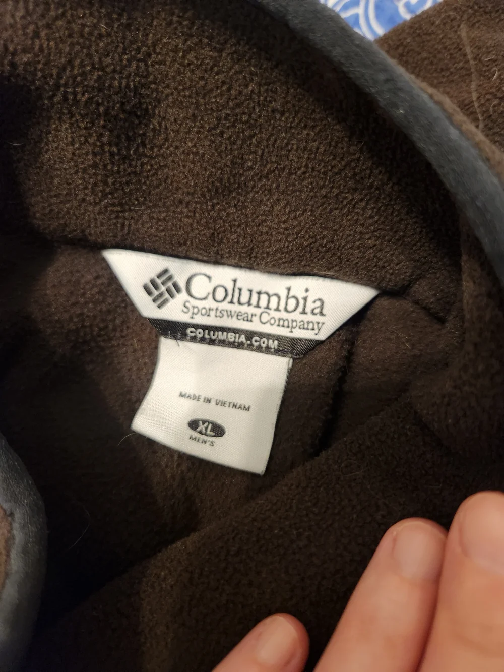 Men's Columbia Brown Half Zip Fleece Jacket Sz XL